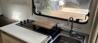 Fully self contained caravan on rural 1.5 acre property.