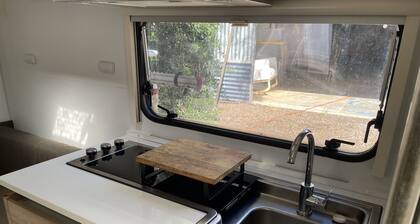 Fully self contained caravan on rural 1.5 acre property.