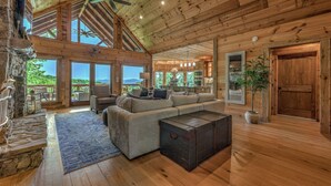House, 4 Bedrooms | Living area | 65-inch Smart TV with cable channels, TV - The Smokin' Buck Escape to Blue Ridge (Blue Ridge)