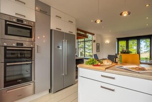 Microwave, dishwasher, highchair