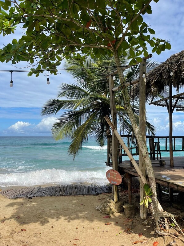 Private beach, sun loungers