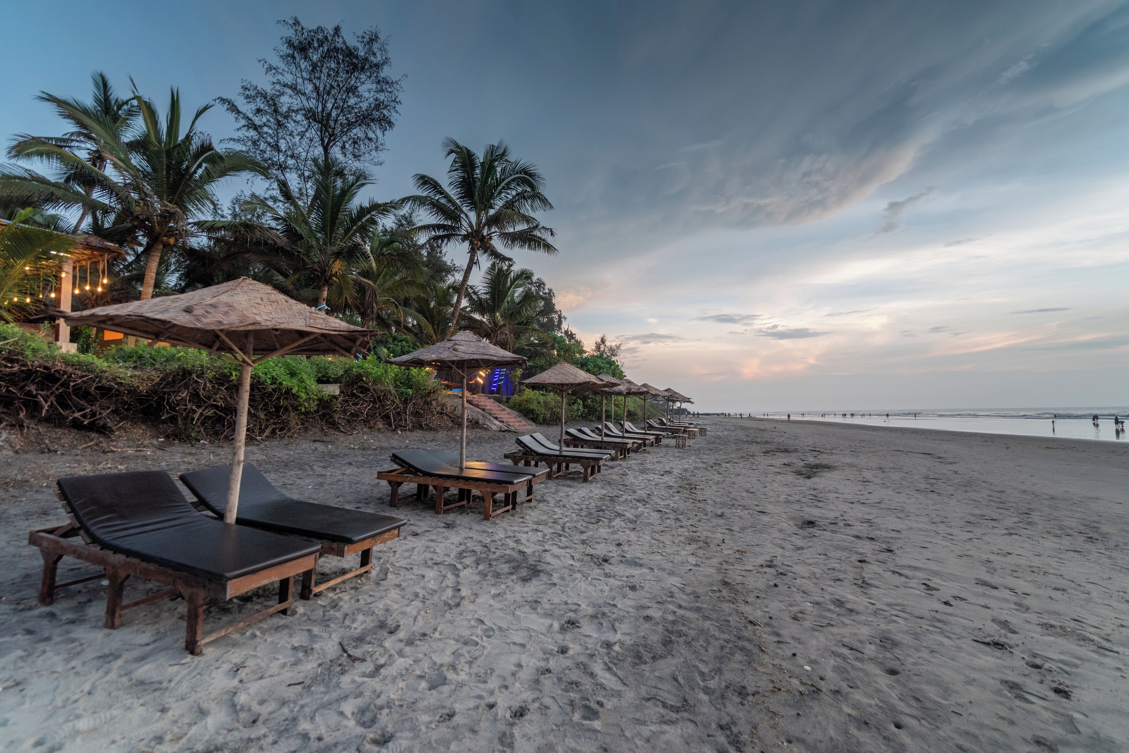 Privatstrand, weißer Sandstrand, Cabañas (kostenlos), Liegestühle