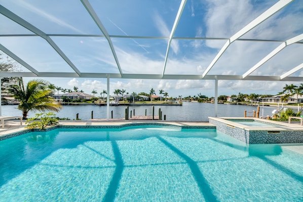 Outdoor pool, a heated pool