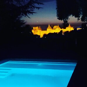 Piscine extérieure, piscine chauffée