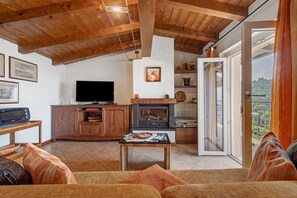 Televisión, chimenea