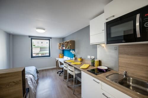 Suite estudio clásica | Escritorio, wifi gratis, ropa de cama