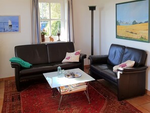 TV, fireplace, stereo - Rügenferien Unter Reet auf Großem Wassergrundstück (Garz/Rügen)