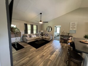 TV, fireplace, DVD player