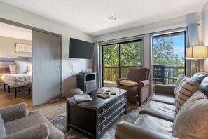 Apartment, Mehrere Betten, Terrasse, Bergblick (Black Bear Lodge) | Wohnbereich