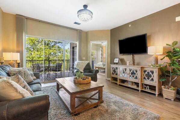 Condo, Multiple Beds, Pool Access, Garden View (Fairview Escape) | Living area | 42-inch flat-screen TV with digital channels - Fairview Escape - Holiday Hills Branson - Golf - Outdoor Pools (Branson)