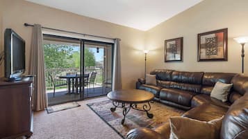 Condo, Multiple Beds, Patio, Pool View (Foothills Tranquility) | Living area | 42-inch flat-screen TV with digital channels