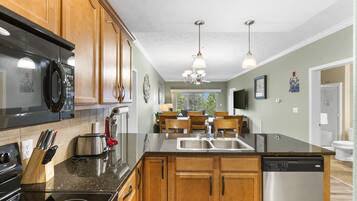 Condo, Multiple Beds, Jetted Tub | Private kitchen | Coffee/tea maker