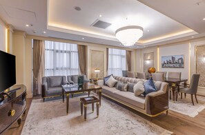 Suite, 1 King Bed (Sogd) | Living area - Hilton Garden Inn Samarkand Sogd (Samarkand)