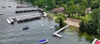 Modern Abbey Springs Condo Pools, Private Beach, Golf Cart & Lake Life