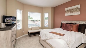 5 bedrooms, individually decorated, individually furnished, bed sheets