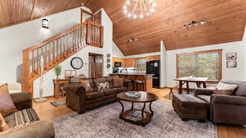 Cabin, Multiple Beds, Pool Access, Mountain View (The Lodge on the Creek) | Living area