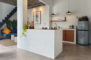 베이직 아파트, 퀸사이즈침대 2개 | 전용 주방 | 냉장고, 전자레인지, 블렌더, 조리 도구/접시/주방 기구