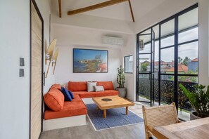 Basic Loft, 2 Queen Beds | Living room - 2BR Stylish Apartment in the Center of Canggu (Canggu)