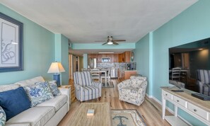 Living area - Atalaya Tower 1505 - Three Bedroom, Oceanfront Condo in Garden City Beach (Garden City Beach)