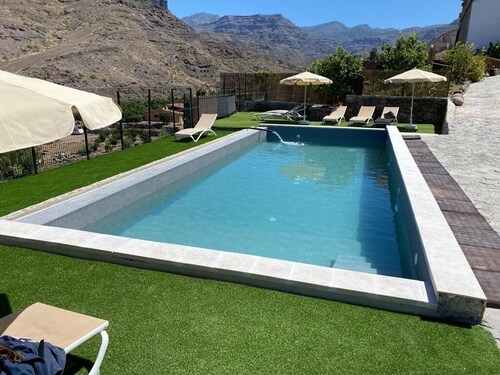 Attic rural house with swimming pool in Mogán