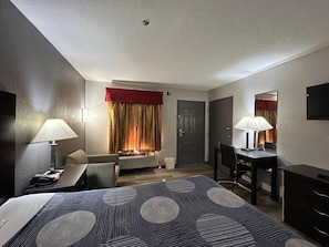 Room, 1 King Bed, Mobility Accessible | Pillowtop beds, desk, laptop workspace, iron/ironing board - Speedway Inn & Suites Griffin US 19 (Griffin)