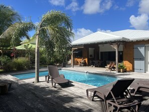 Outdoor pool - VILLA Ti'OUITE <br>Heavenly villa with swimming pool between Saint-François and Ste Anne (saint francois)