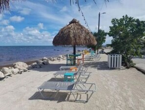 Sun-loungers, beach towels