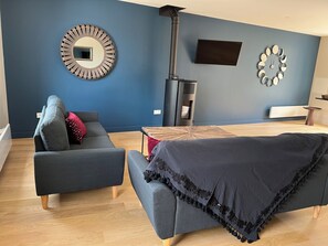 Rom – president, eget bad, utsikt mot vingård (Duplex Suite familiale) | Lounge