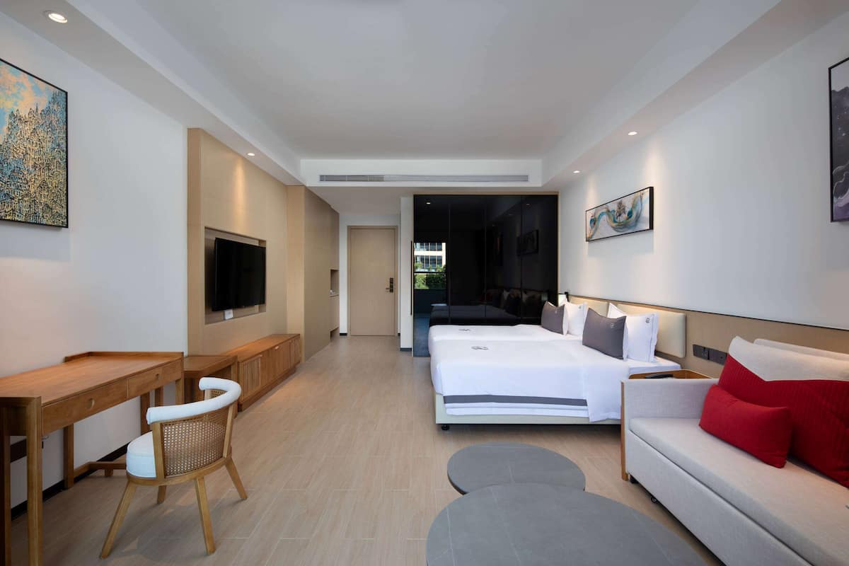 ห้องพัก, เตียงเดี่ยว 2 เตียง, ปลอดบุหรี่ | โต๊ะทำงาน, Wi-Fi ฟรี, ผ้าปูที่นอน