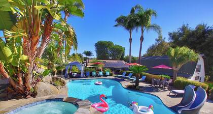 Oasis Pool • Private Resort • Guesthouse Game Room