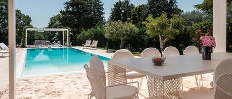 A heated pool