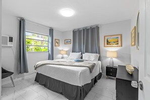 2 bedrooms, in-room safe, iron/ironing board, travel cot