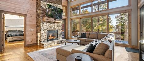 TV connectée, cheminée