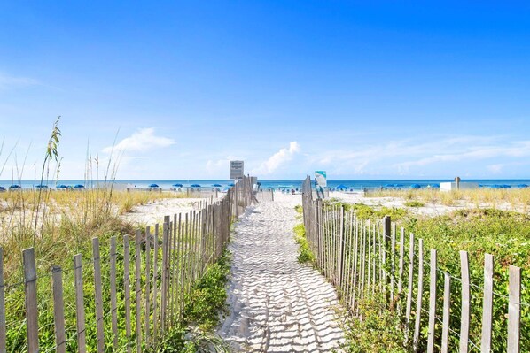 On the beach, windsurfing, kayaking, motor boating