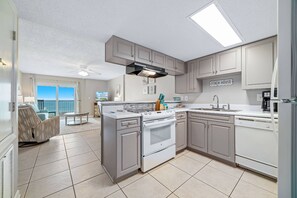 Fridge, microwave, oven, stovetop - Westwind 202 ~ Gulf-front, Outdoor Pool + $400 in FREE Activities Daily ~ Zoo/Parasailing + More (Gulf Shores)