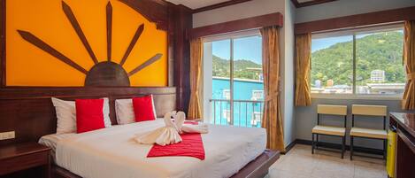 Desk, free WiFi, bed sheets