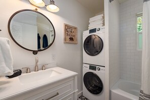 Hair dryer, towels