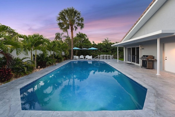 A heated pool