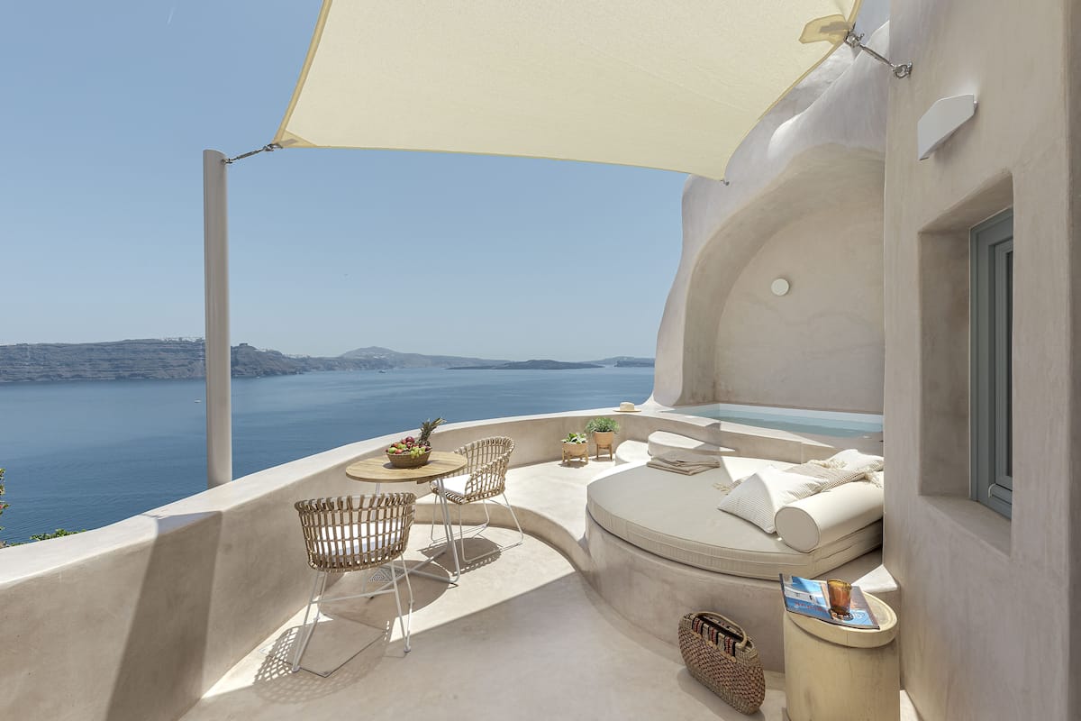 Phòng Suite Elite, 1 giường cỡ queen và sofa giường, quang cảnh biển, đối diện biển | Hiên