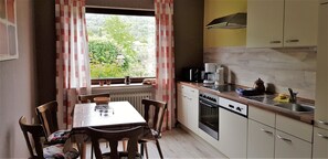 Kühlschrank, Mikrowelle, Herdplatte, Geschirrspüler