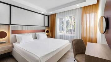 Leilighet – classic, 1 soverom, ikke-røyk, bakgårdsutsikt | Sengetøy i egyptisk bomull og sengetøy av topp kvalitet