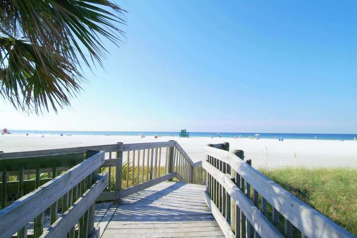 Vlak bij het strand