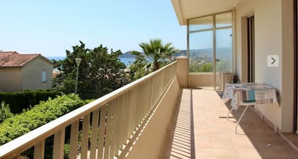 Apartment T3 Sea view near beach and port of Sanary on foot