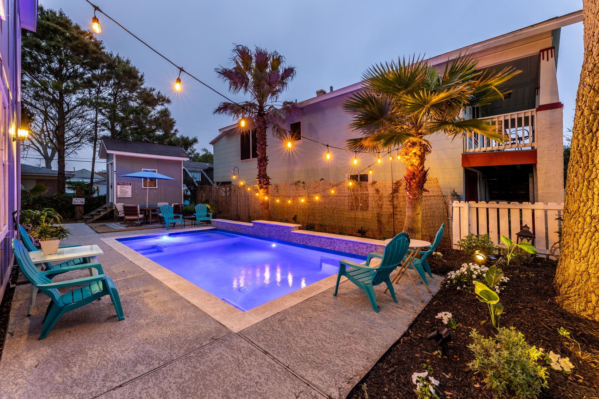 A heated pool