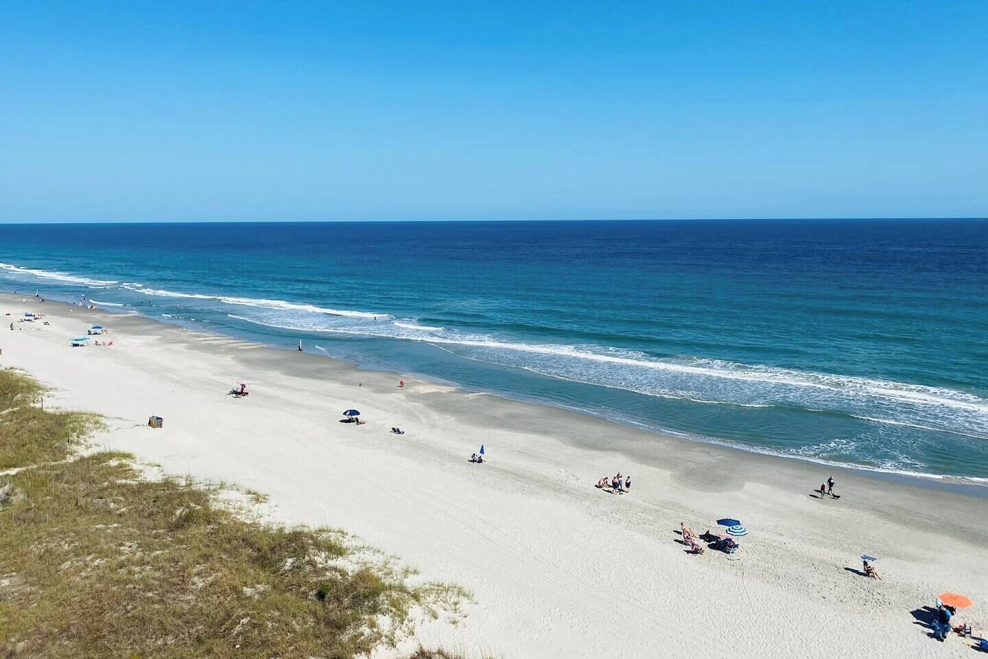On the beach, beach towels