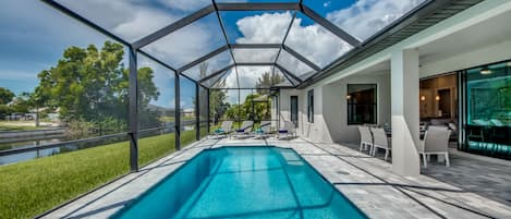 Outdoor pool, a heated pool