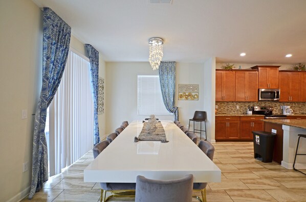 Dining - Waterfront Sunset View , Storey Lake 6BR5BA,  Pool & Hot Tub,  Near Disney (Kissimmee)