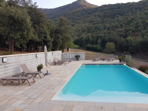 Outdoor pool, a heated pool