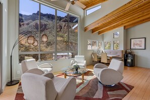 TV, fireplace, DVD player, video library