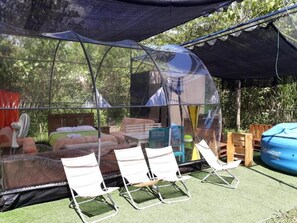 Family Room, Mountain View | Minibar, individually decorated, individually furnished, bed sheets - Cassacha Glamping (Santiago de Quito)